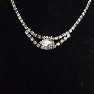 Vintage Rhinestone Choker Necklace